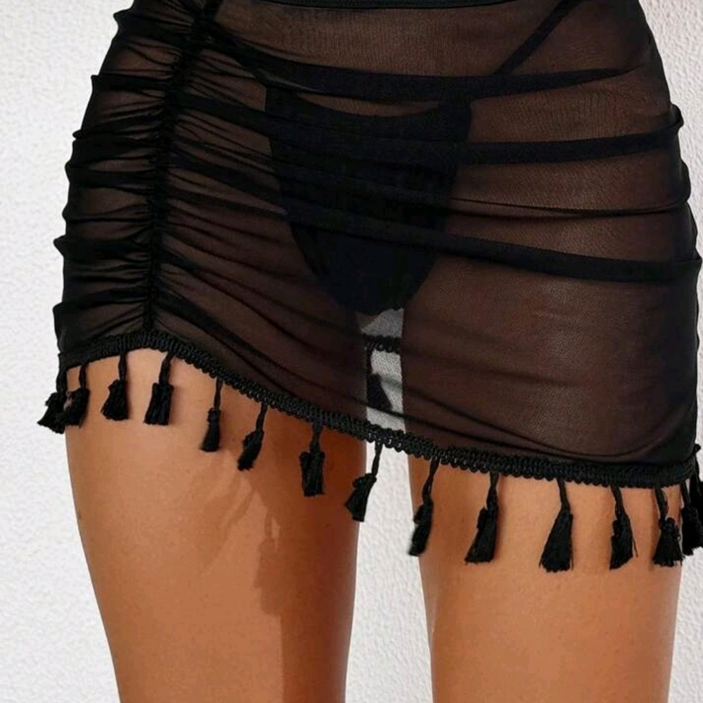 Black Tassel Skirt